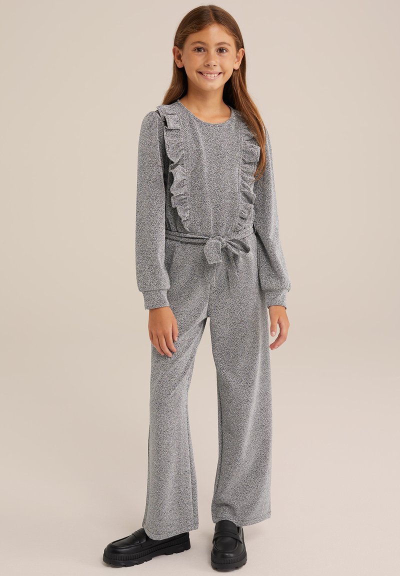 WE Fashion Jumpsuit zilverkleurig