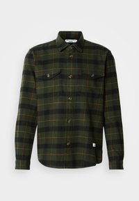 Marc O'Polo DENIM OVER FLAP POCKETS CHECK - Letná bunda - dark green/multi