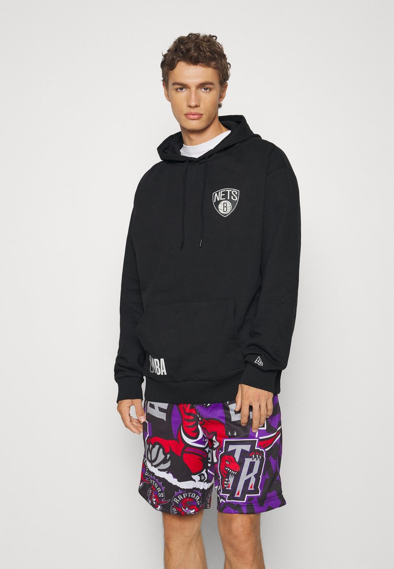 New Era NBA BROOKLYN NETS HALF LOGO OVERSIZED HOODY Hoodie black