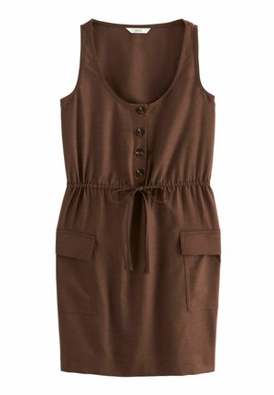 UTILITY SLEEVELESS TALL - REGULAR FIT - Dzsörzéruha - chocolate brown