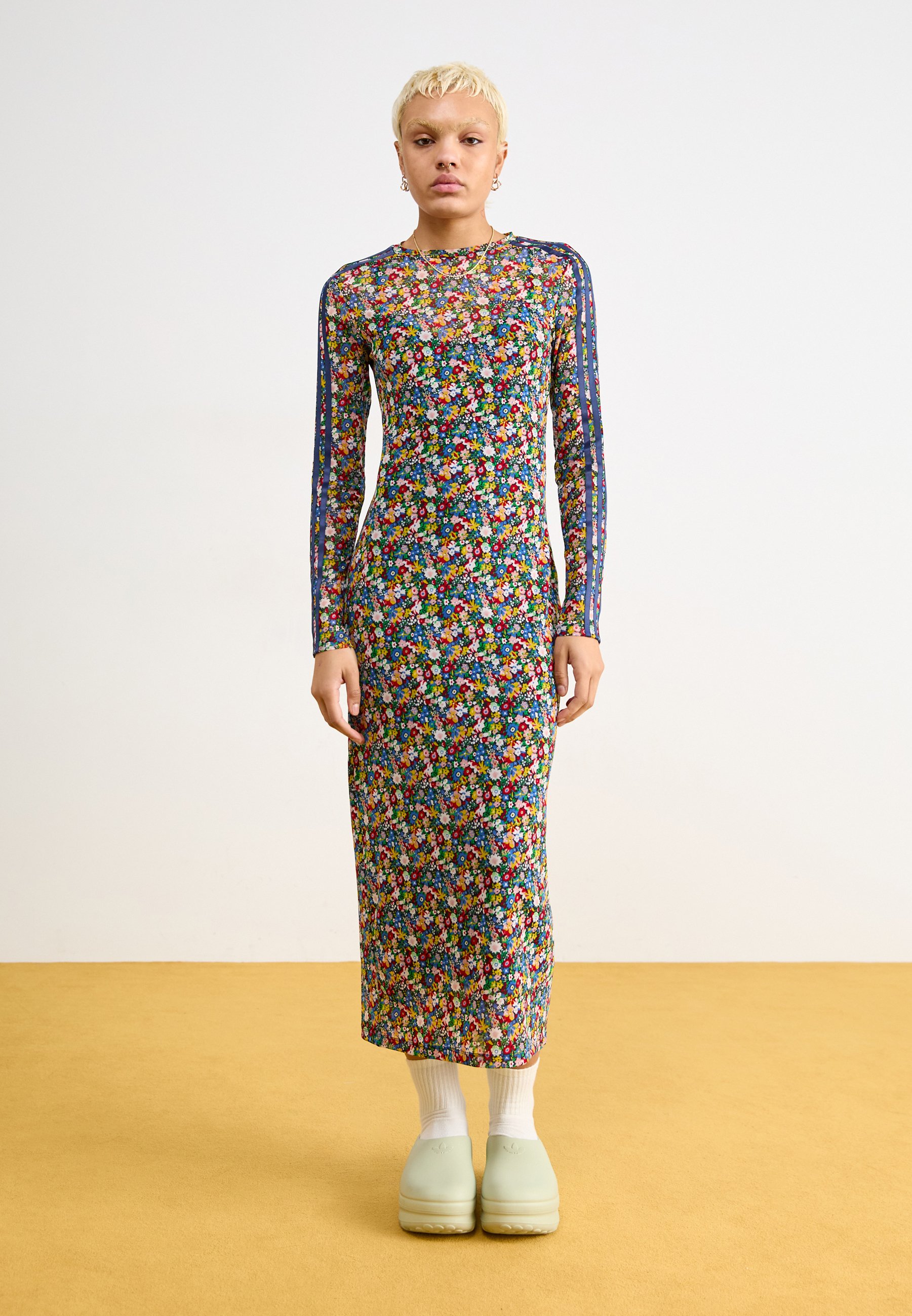 adidas Originals LIBERTY LONDON MESH MAXI - Jersey dress - multicolor/night  indigo/multi-coloured - Zalando.ie