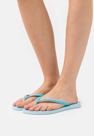 SLIM FIT GLITTER NEON - Pool shoes - blue water