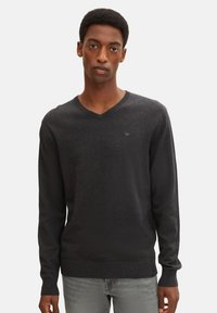 TOM TAILOR - Jumper - black/ grey melange Thumbnail Image 1