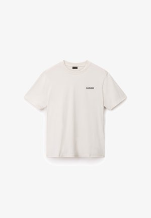 Napapijri, S-SMALL BOX SS OLIVE NIGHT G1F - T-shirt basic - beige dimity