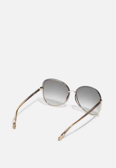 CHLOÉ FRANKY OVERSIZED ROUND ACETATE SUNGLASSES - Päikeseprillid - grey