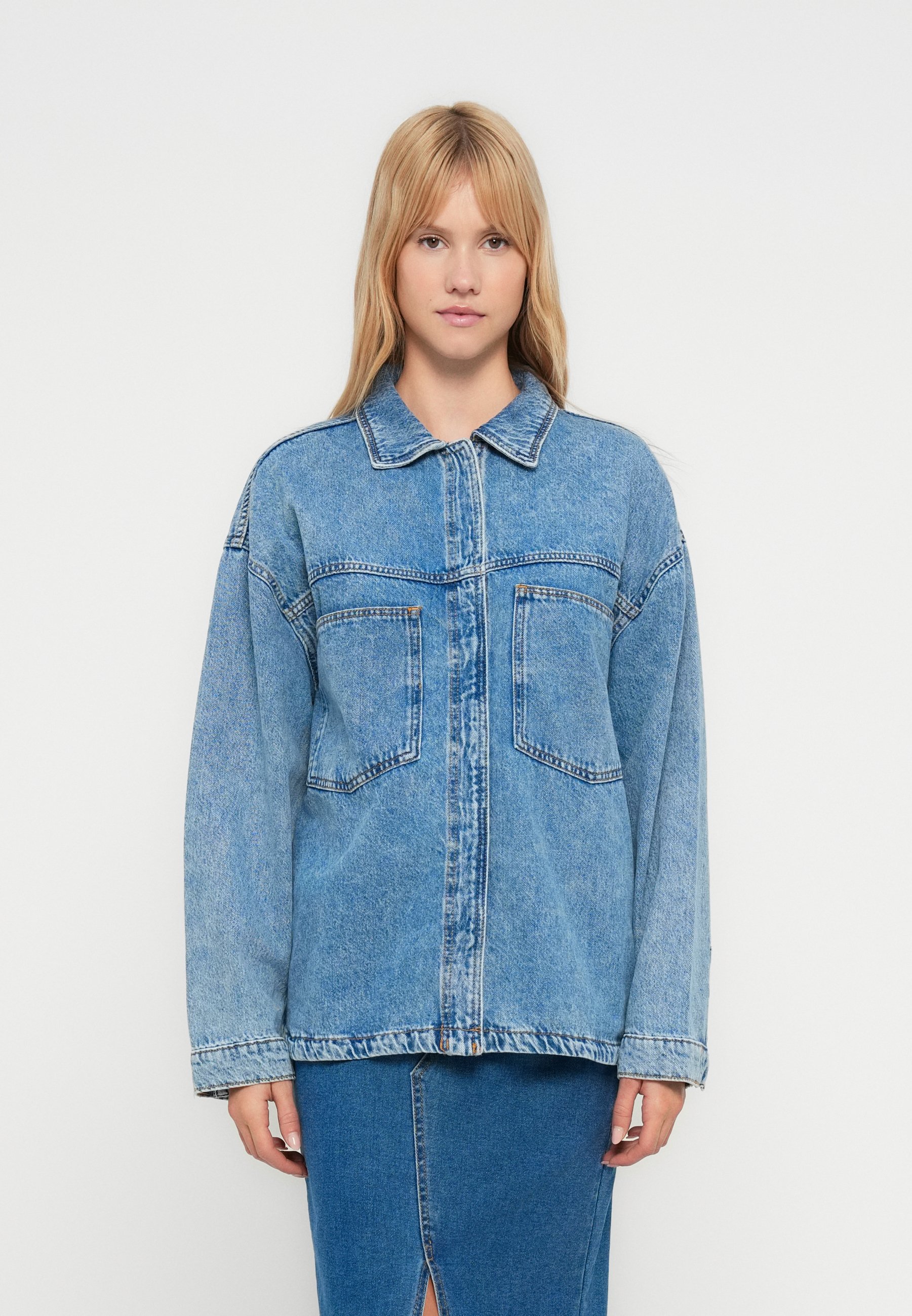 ONLY ONLEMMIE SHIRT - Jeansjacke - light blue denim/light-blue