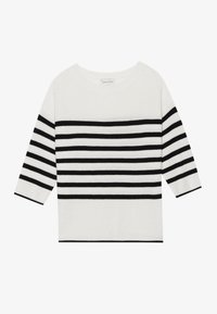 Strikkegenser - off white/black