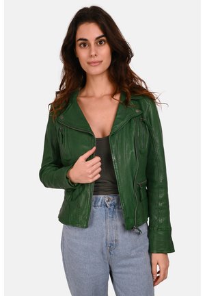 CAMERA - Leather jacket - green