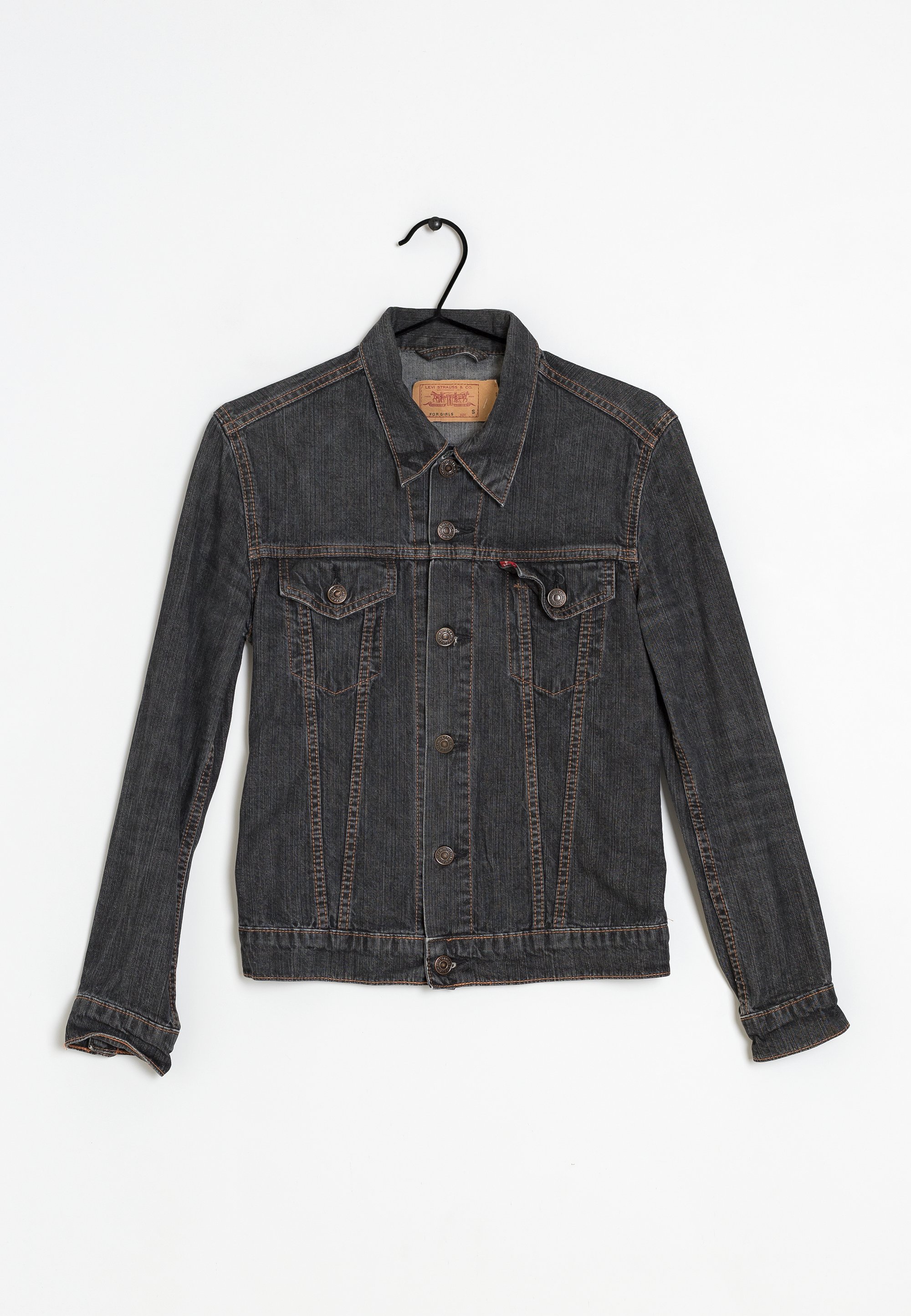 Gsus Sindustries Dunkelgraue Jeansjacke Levi Strauss Levis