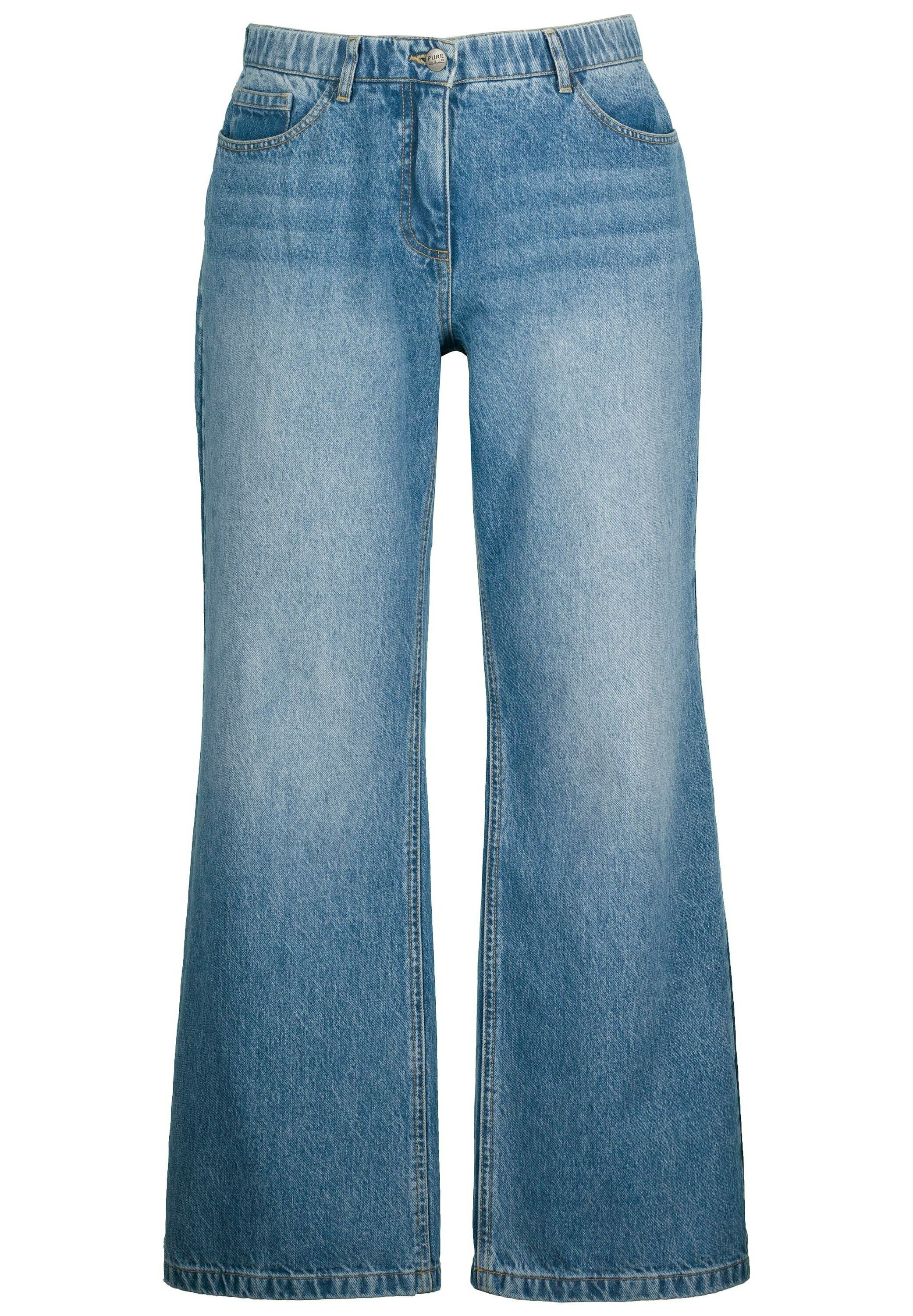 Ulla Popken SARAH - Slim fit jeans - blue denim/blauw denim/bluedenim Ulla Popken SARAH - Slim fit jeans - blue denim/blauw denim/bluedenim