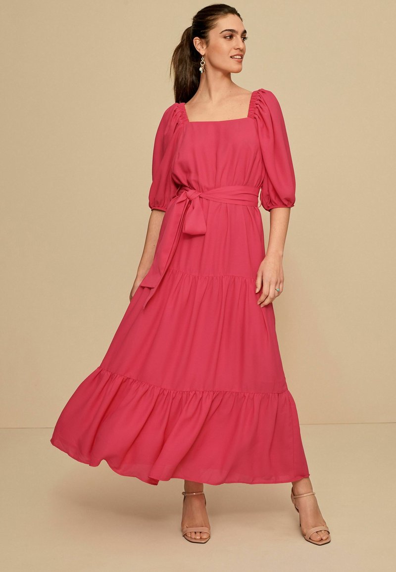 Damen Freizeitkleider | Next NEXT SQUARE NECK TIERED Maxikleid pink - EB16460 Damen Freizeitkleider | Next NEXT SQUARE NECK TIERED Maxikleid pink - EB16460