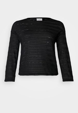 ONLY Carmakoma, CARHARPER O NECK - Pulover - black