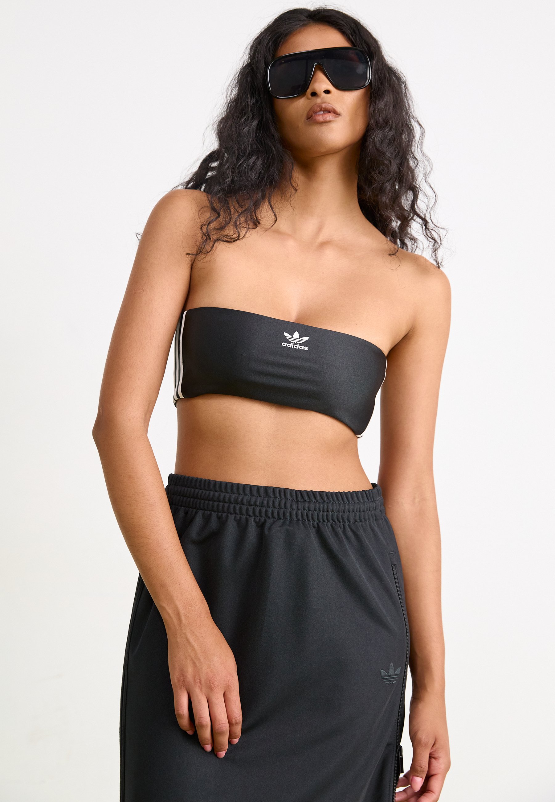 adidas Originals 3-STRIPES TUBE LONG-SLEEVE - Top - black - Zalando