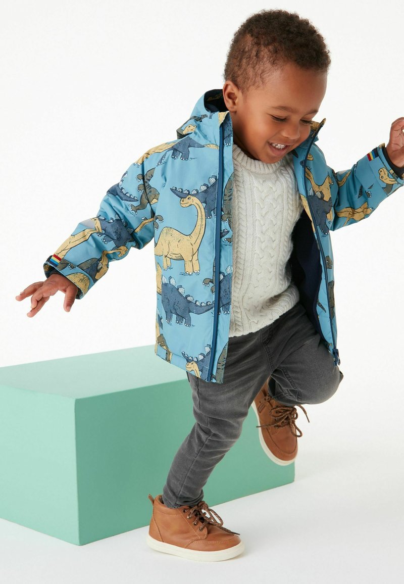 Next Waterproof jacket - light blue dinosaur/blue - Zalando.de