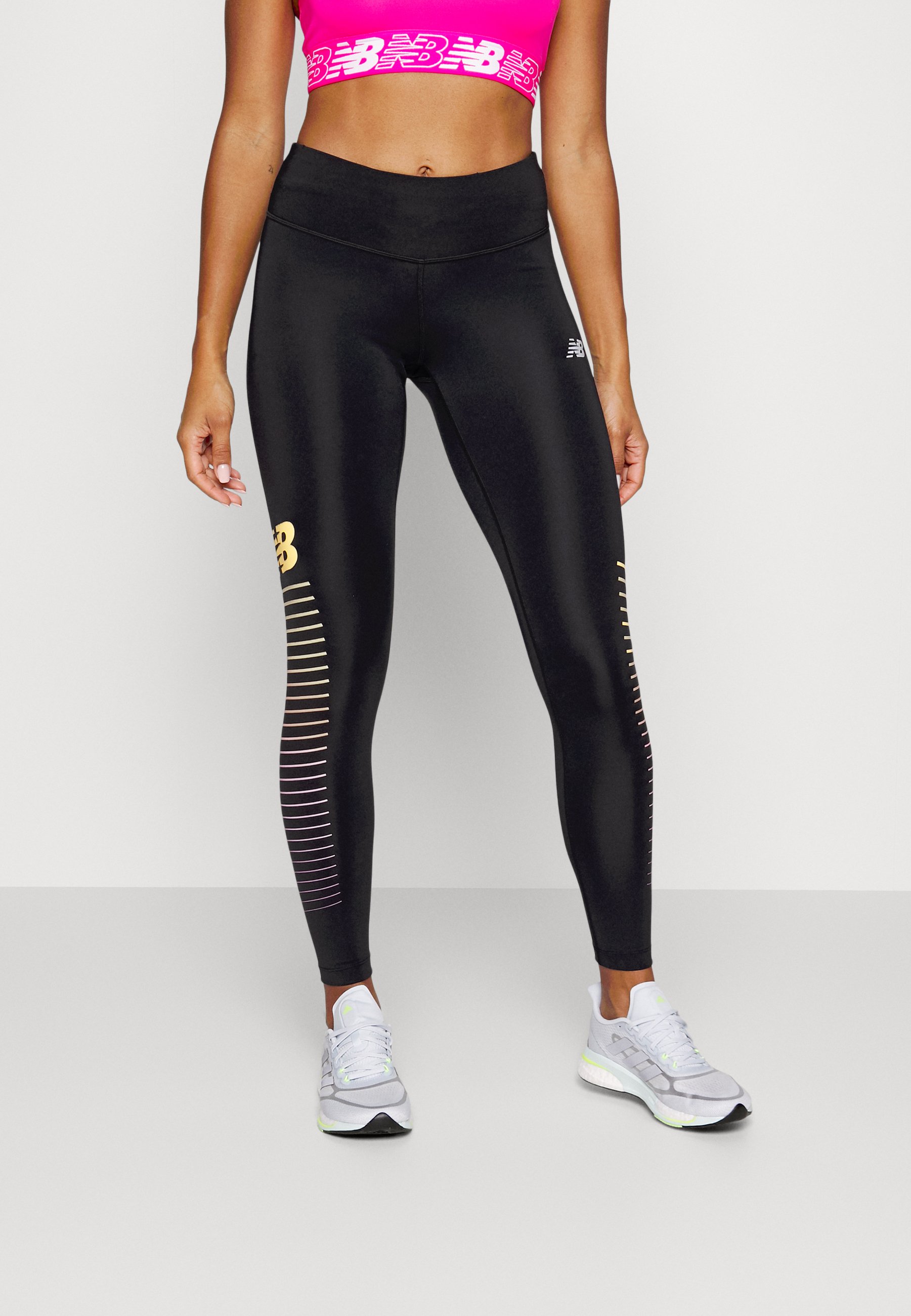 New Balance REFLECTIVE ACCELERATE - Leggings - black multi/black - Zalando .de