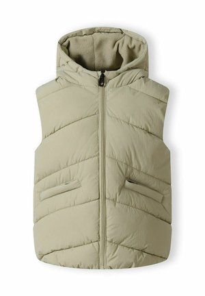 PADDED CHEVRON WITH HOOD - Bodywarmer - stone
