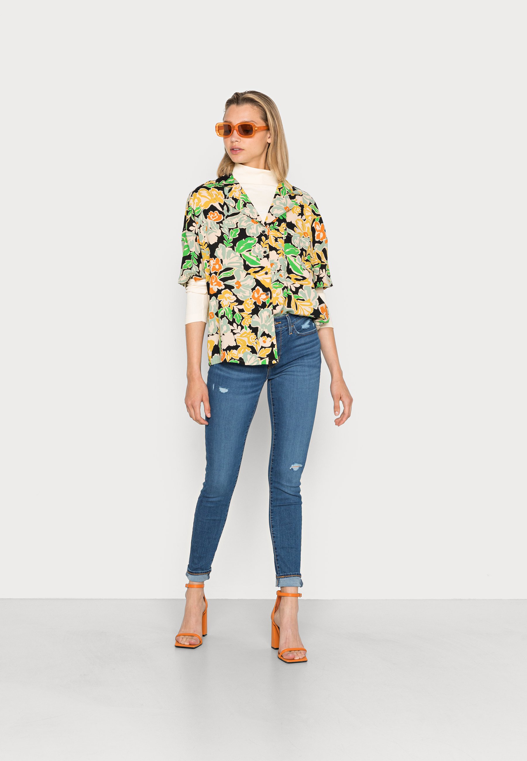 Levi's® 710™ SUPER SKINNY - Jeans Skinny Fit - dark indigo worn  in/destroyed denim - Zalando.it
