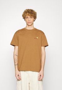 Carhartt WIP AMERICAN SCRIPT - Basic T-shirt - hamilton brown