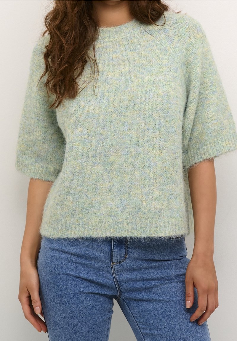 Kaffe Stickad tröja - evergreen