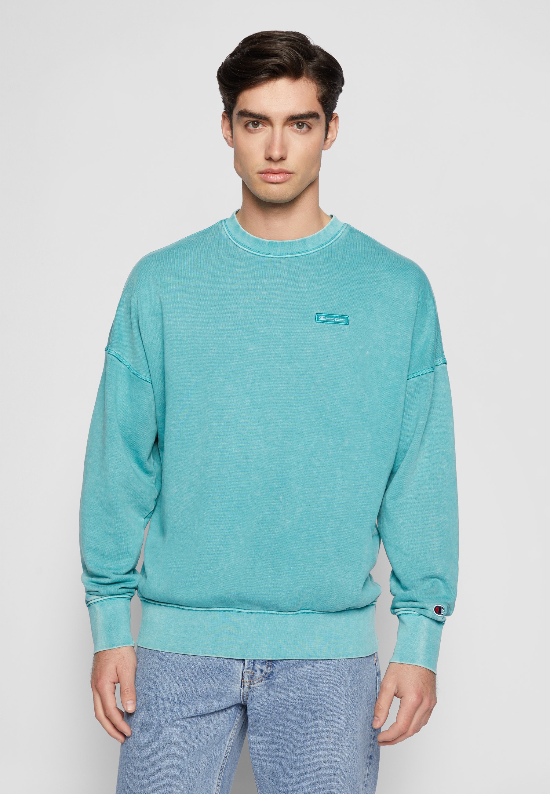 Champion Rochester Crewneck Unisex Sweatshirt byo, Size: Small, Dark Green