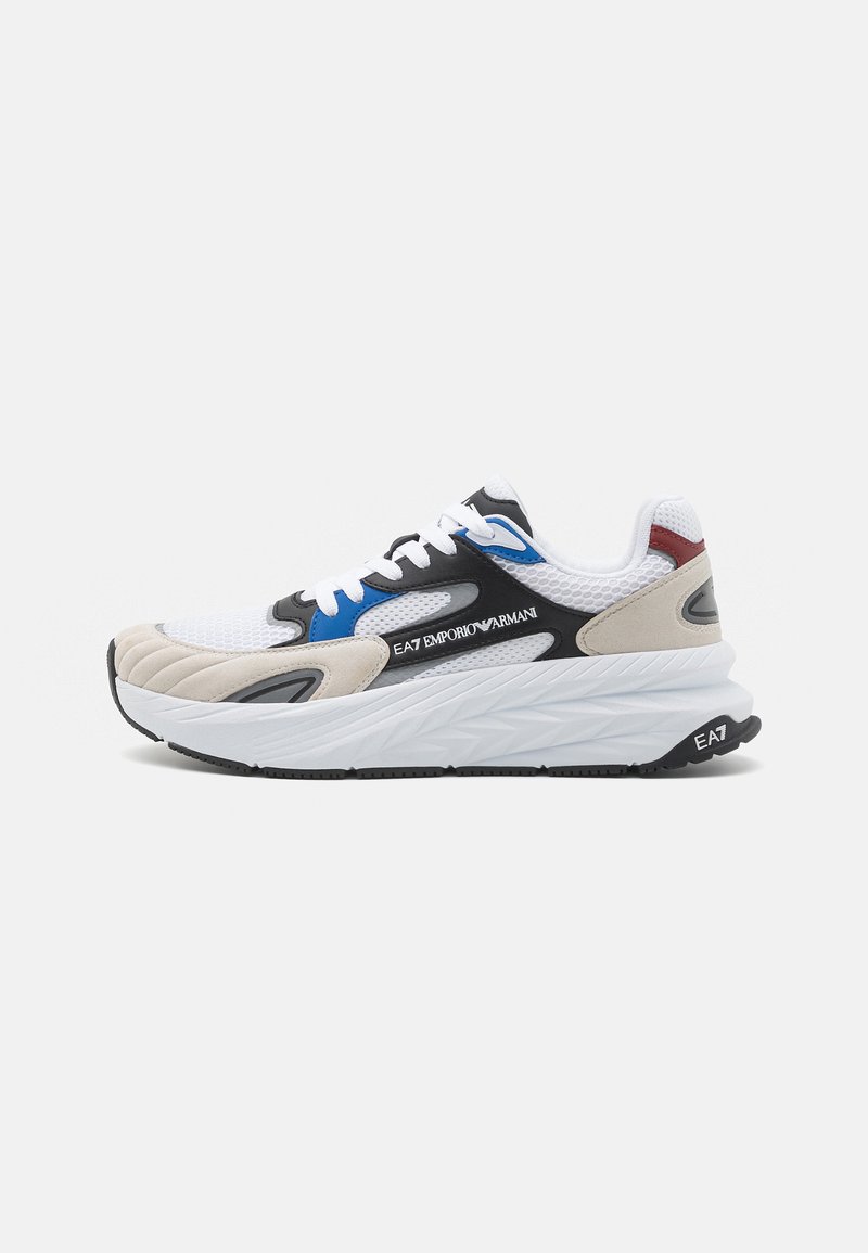 EA7 Emporio Armani CRUSHER SONIC MIX UNISEX - Sneakers low - white/black/blue/syrah