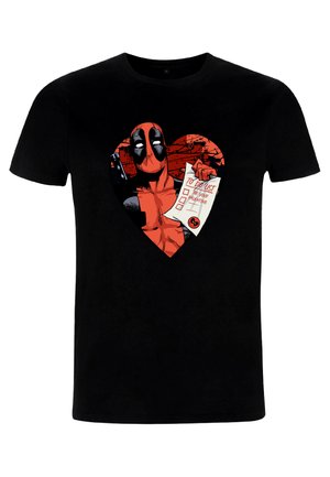 Marvel VALENTINES DAY DEADPOOL LIST - Print T-shirt - black