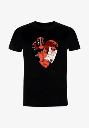 Marvel VALENTINES DAY DEADPOOL LIST - Print T-shirt - black