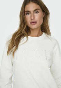 JDY JDYPARIS EMB NOOS - Sweater - cloud dancer