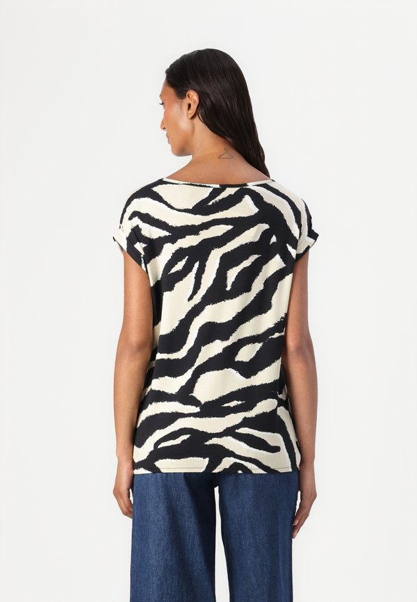 ALL OVER PRINTED CREW NECK - Print T-shirt - abstract beige2