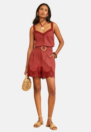 Love & Roses, Top - rust brown