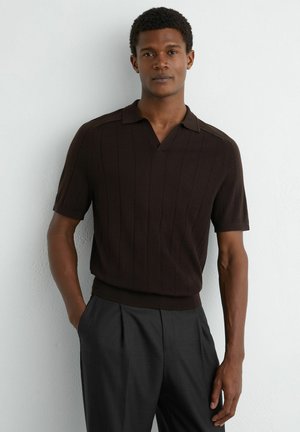 REGULAR FIT - CHELMSFORD WIDE - Polo - chocolate brown