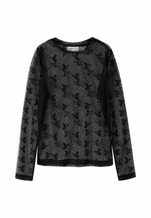 Name it, LONG SLEEVED TOP MESH - T-shirt à manches longues - black