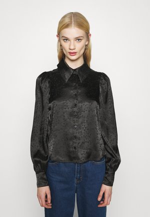 NALA BLOUSE - Button-down blouse - black