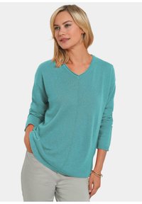GOLDNER MIT V-AUSSCHNITT - Strickpullover - aqua