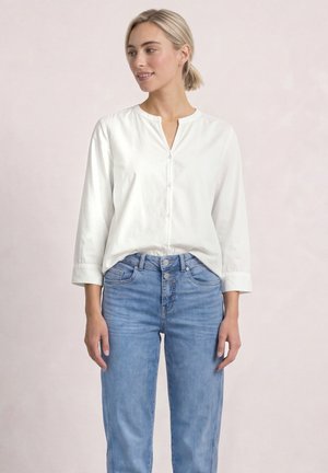 Street One, 3/4-ARM BLUSE MIT SPLIT NECK - Blouse - off white
