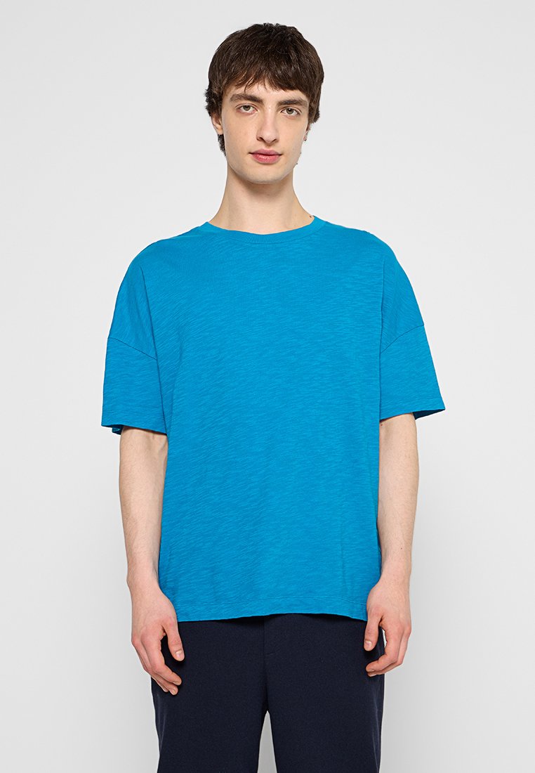 American vintage T-shirt basic blauw