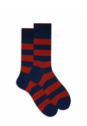 WITH TWO-TONE STRIPES - Calze - royal rame