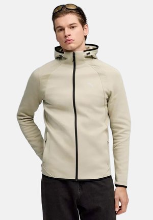EVOSTRIPE FZ HOODIE DK - Veste de survêtement - pebble gray
