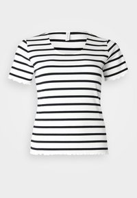 CARMATEA O NECK - T-shirt print - cloud dancer/night sky