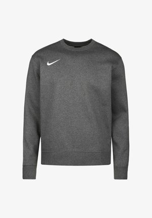 Felpa grigia realizzata in morbido tessuto, con collo a giro, maniche lunghe e logo Nike bianco nella parte sinistra del petto.