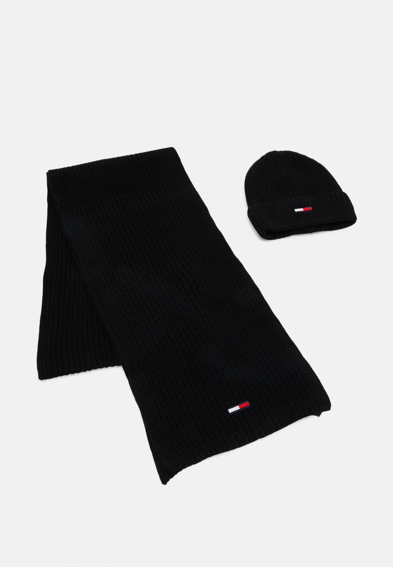 Tommy Jeans SCARF AND BEANIE SET - Sjaal - black