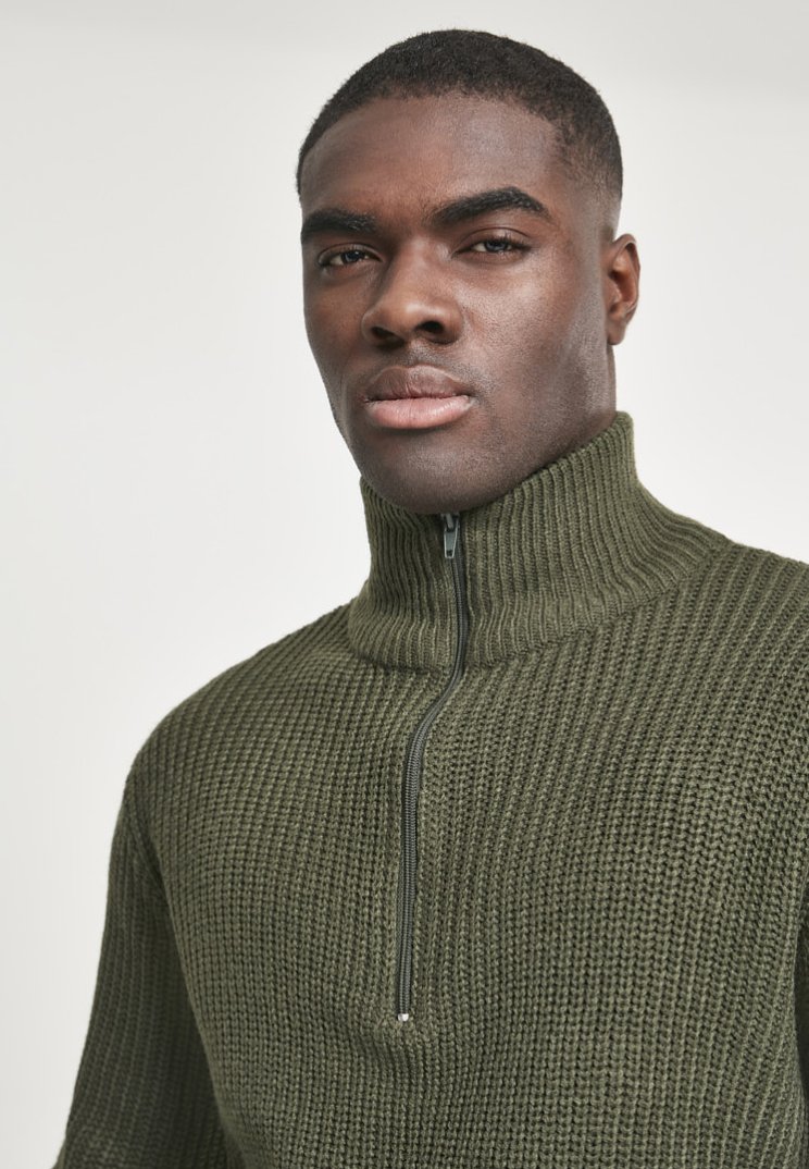 STARTER BLACK LABEL Maglione Troyer Uomo – Triangolo, Oversize Fit, Colletto Alto Con Zip