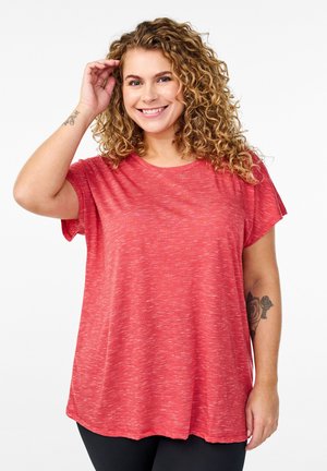 Active by Zizzi T-shirts basic - hibiscus mélange