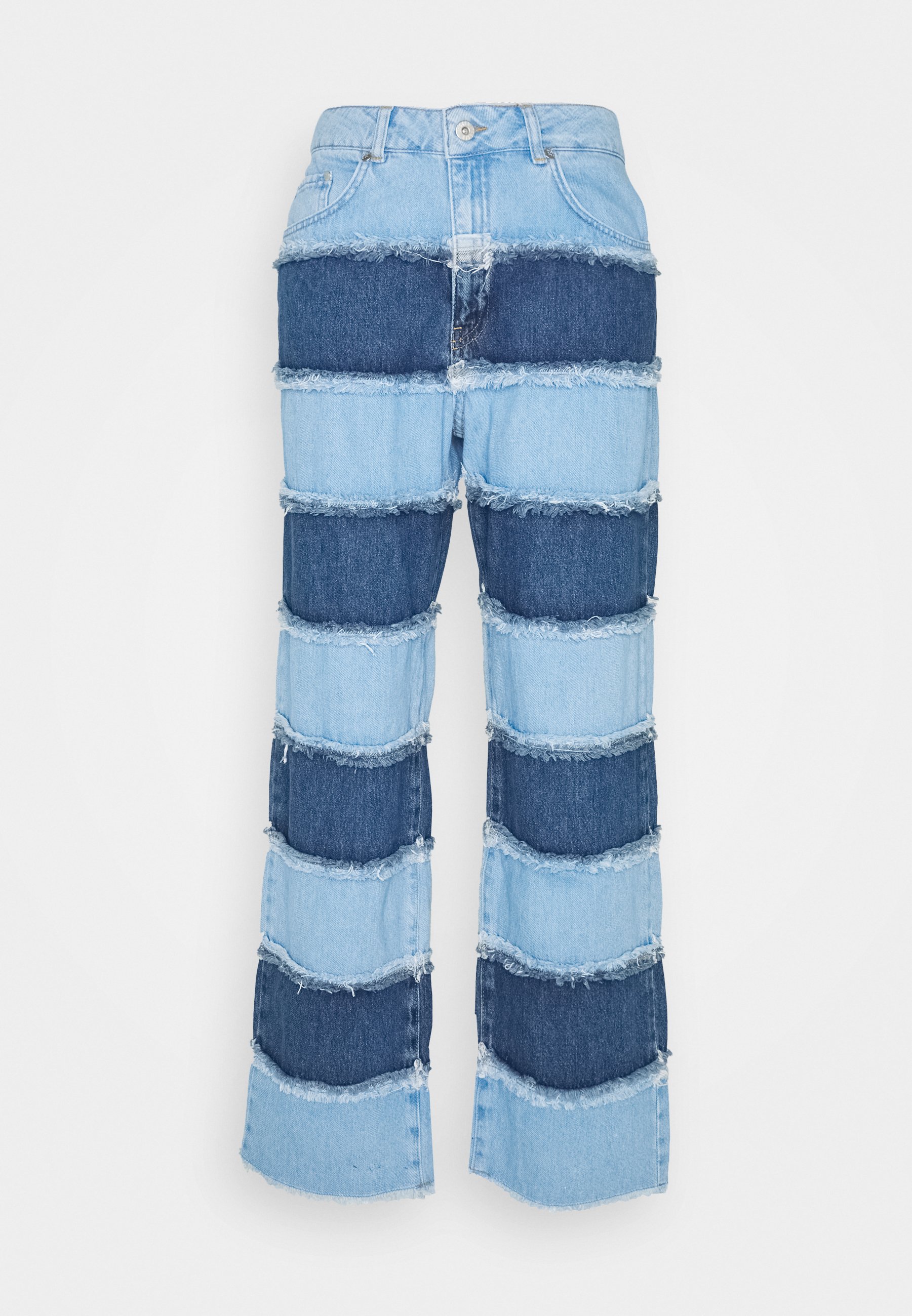 the ragged priest striped panel dad jeans