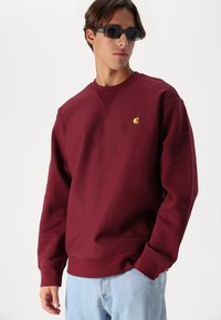 Carhartt WIP AMERICAN SCRIPT - Mikina - malbec