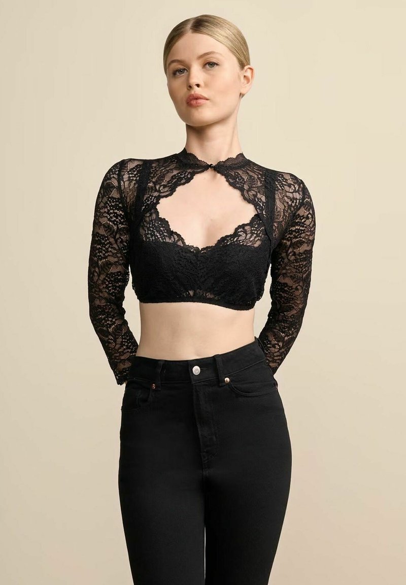 Krüger Dirndl Bluse - schwarz