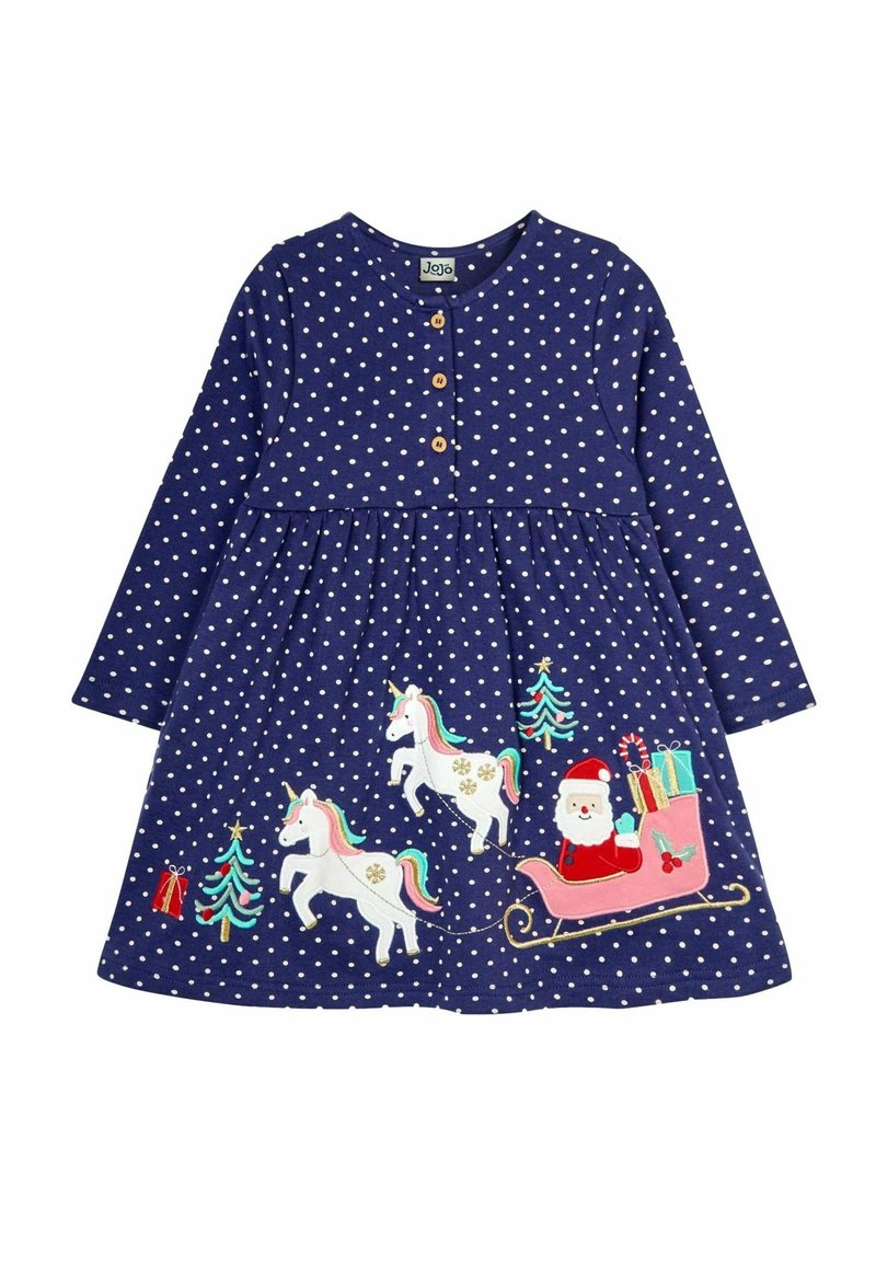 JoJo Maman Bébé SANTA AND UNICORN  niebieski