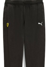 Melni sporta bikses ar elastīgu jostu, ar mazu Ferrari logo dzeltenā krāsā un balto Puma logo uz kreisā augšstilba. Mīksta tekstūra.