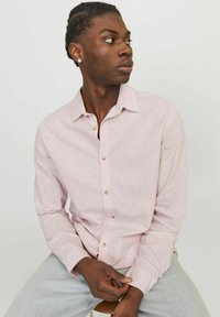 Jack & Jones JJESUMMER LINEN MIX SHIRT - Košile - pink nectar