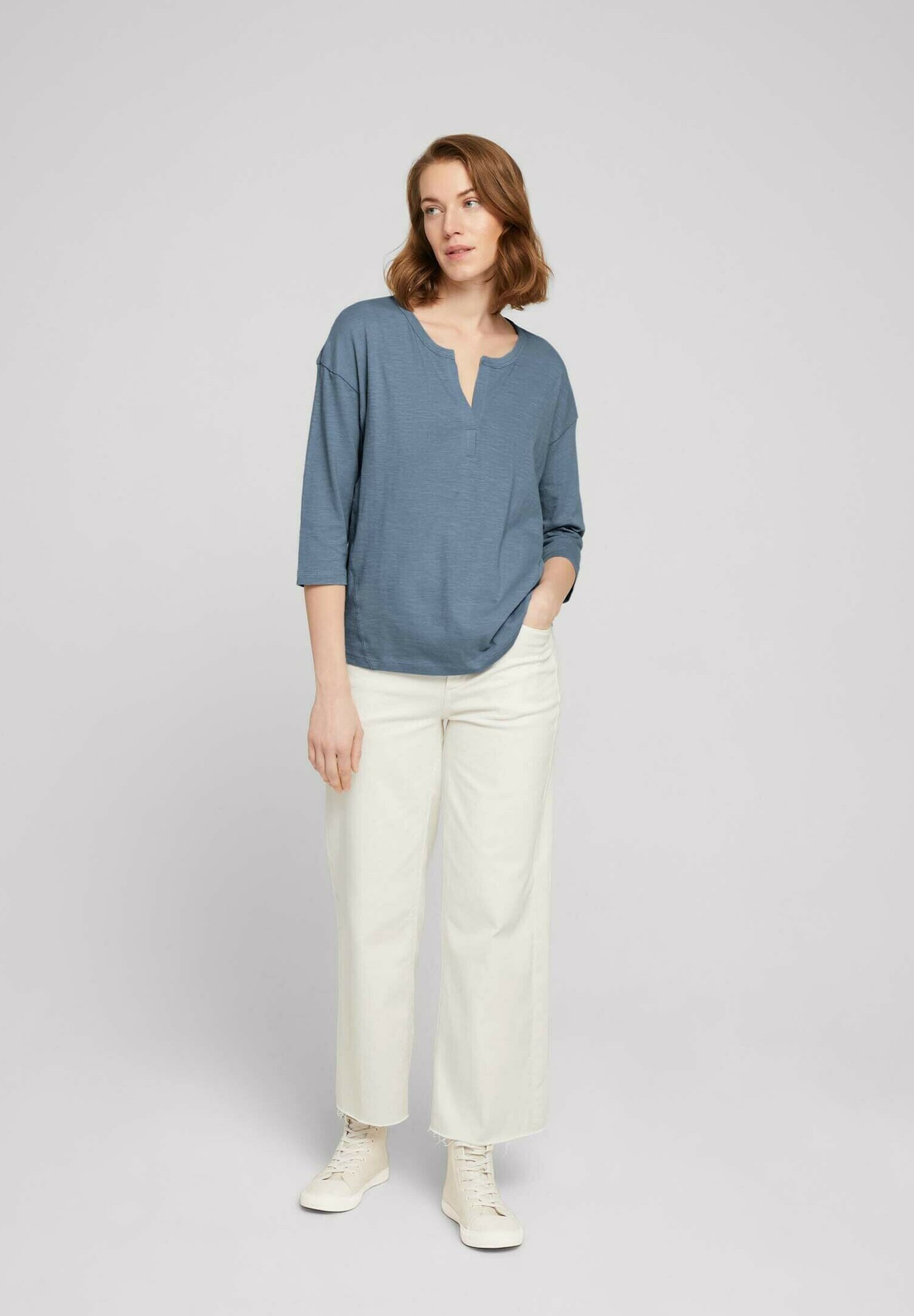 TOM TAILOR Maglietta a manica lunga - faded denim blue/blu - Zalando.it